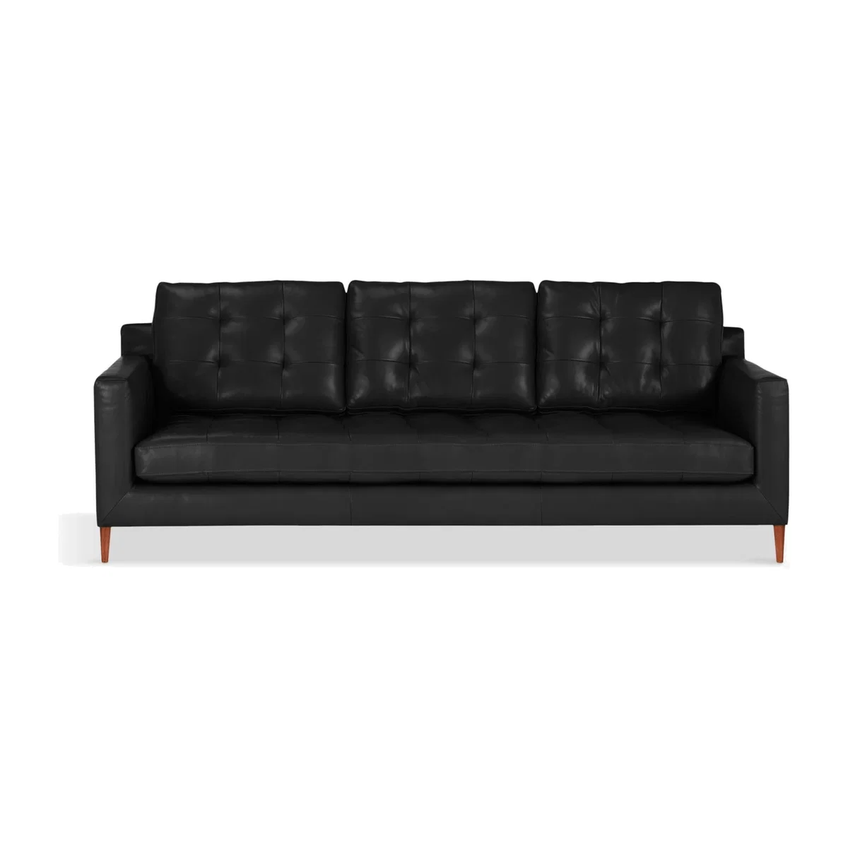 John Lewis & Partners Draper Leather Grand 4 Seater Sofa, Dark Leg – image 1