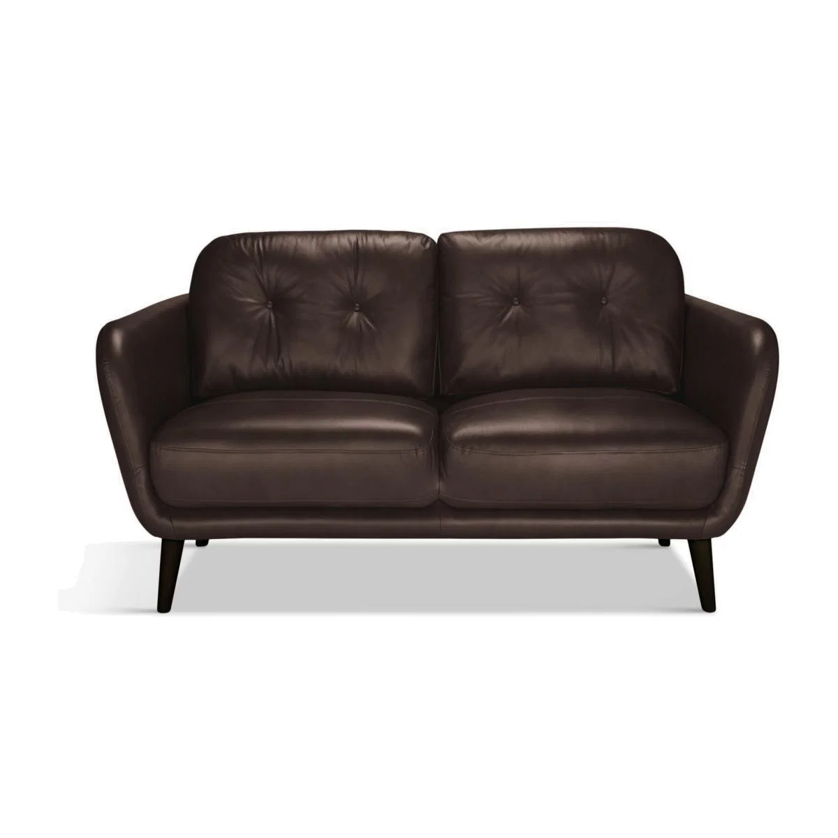 John Lewis & Partners Arlo Small 2 Seater Leather Sofa, Dark Leg – image 1