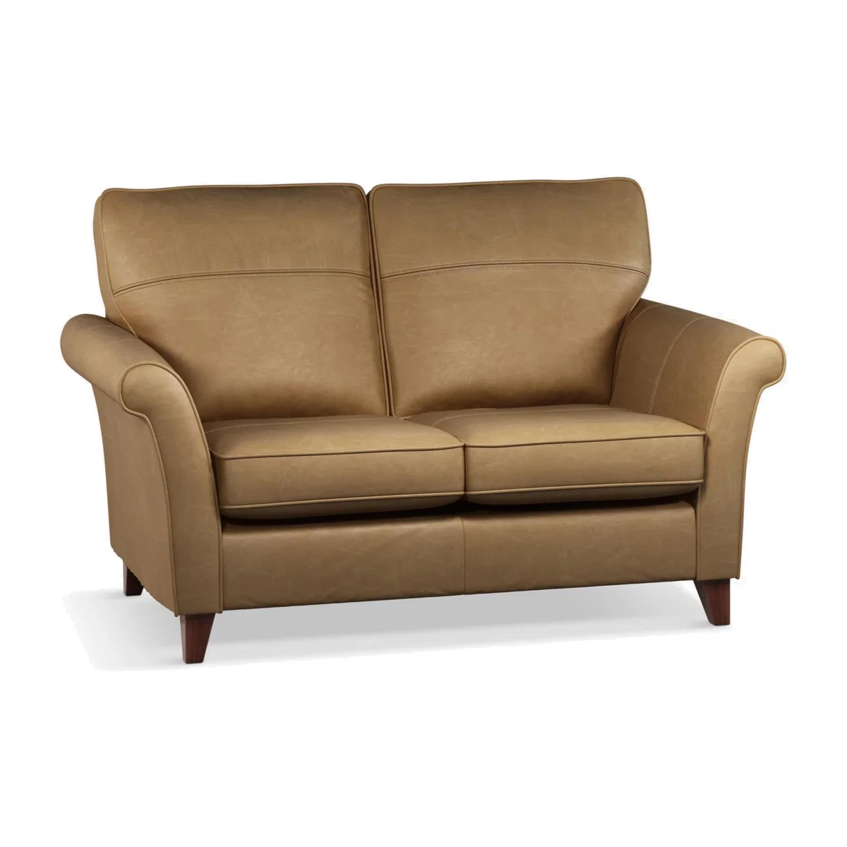 John Lewis & Partners Charlotte High Back Small 2 Seater Leather Sofa, Dark Leg – image 1