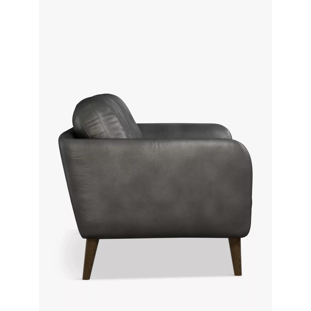 John Lewis & Partners Arlo Medium 2 Seater Leather Sofa, Dark Leg, Winchester Anthracite – image 2