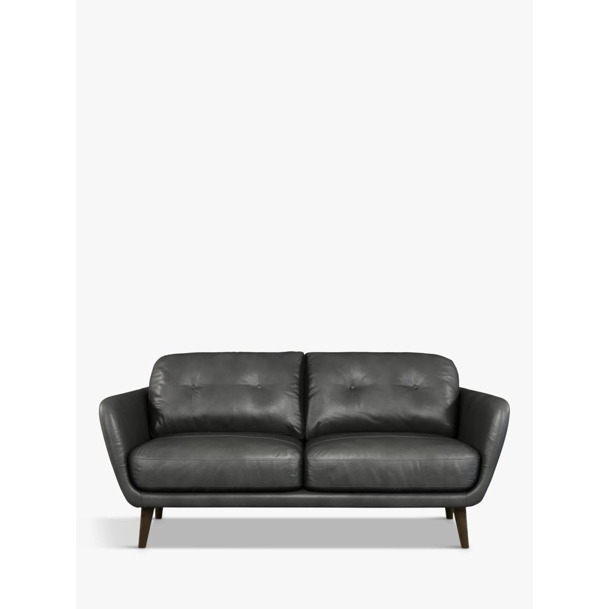 John Lewis & Partners Arlo Medium 2 Seater Leather Sofa, Dark Leg, Winchester Anthracite – image 4