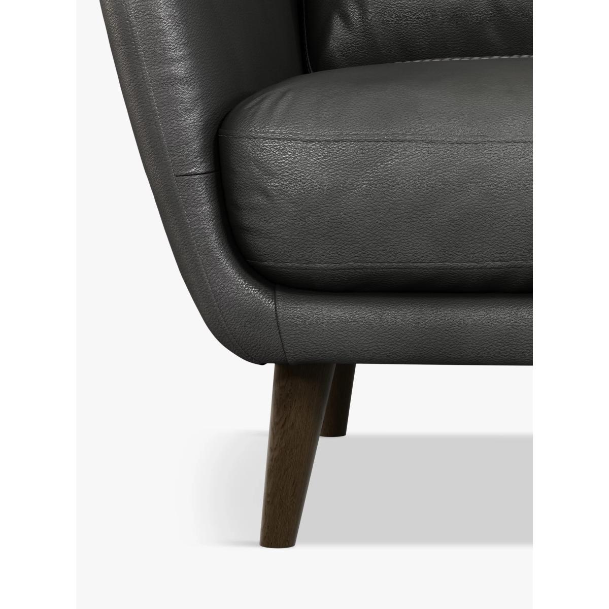John Lewis & Partners Arlo Medium 2 Seater Leather Sofa, Dark Leg, Winchester Anthracite – image 5