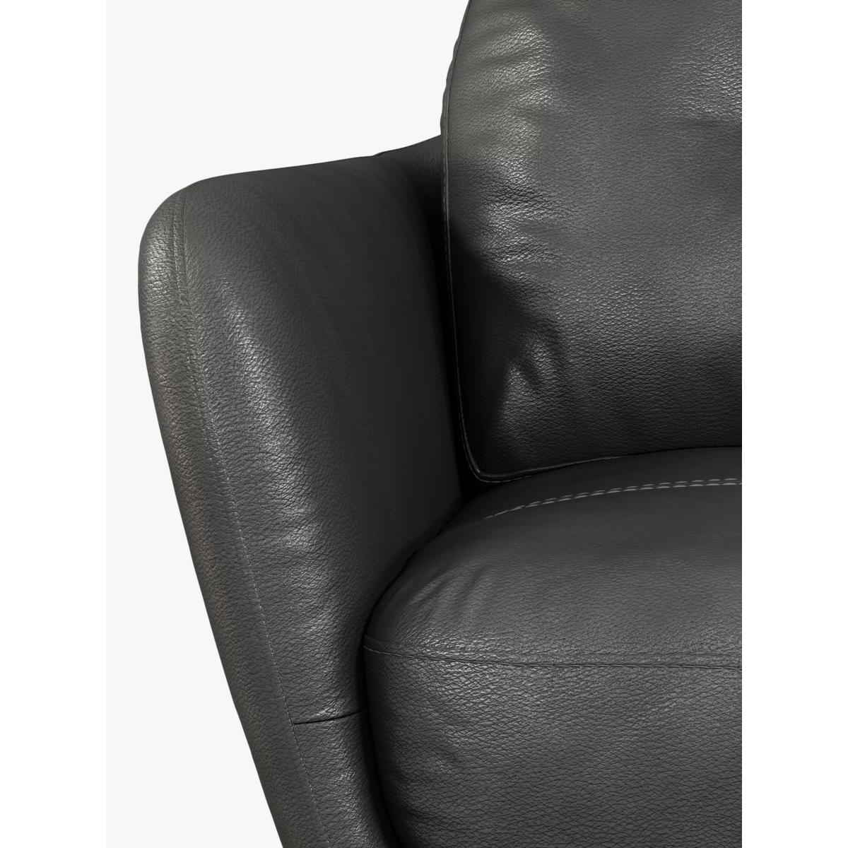 John Lewis & Partners Arlo Medium 2 Seater Leather Sofa, Dark Leg, Winchester Anthracite – image 6