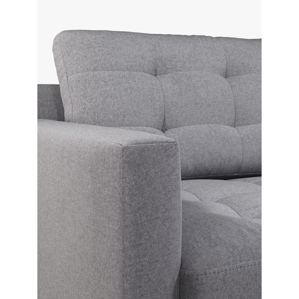 John Lewis Draper Grand 4 Seater Sofa, Light Leg, Brushed Tweed Grey – image 2