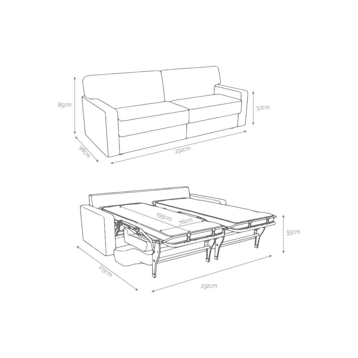 JAY-BE Linea 4 Seater Sofa Bed – image 8