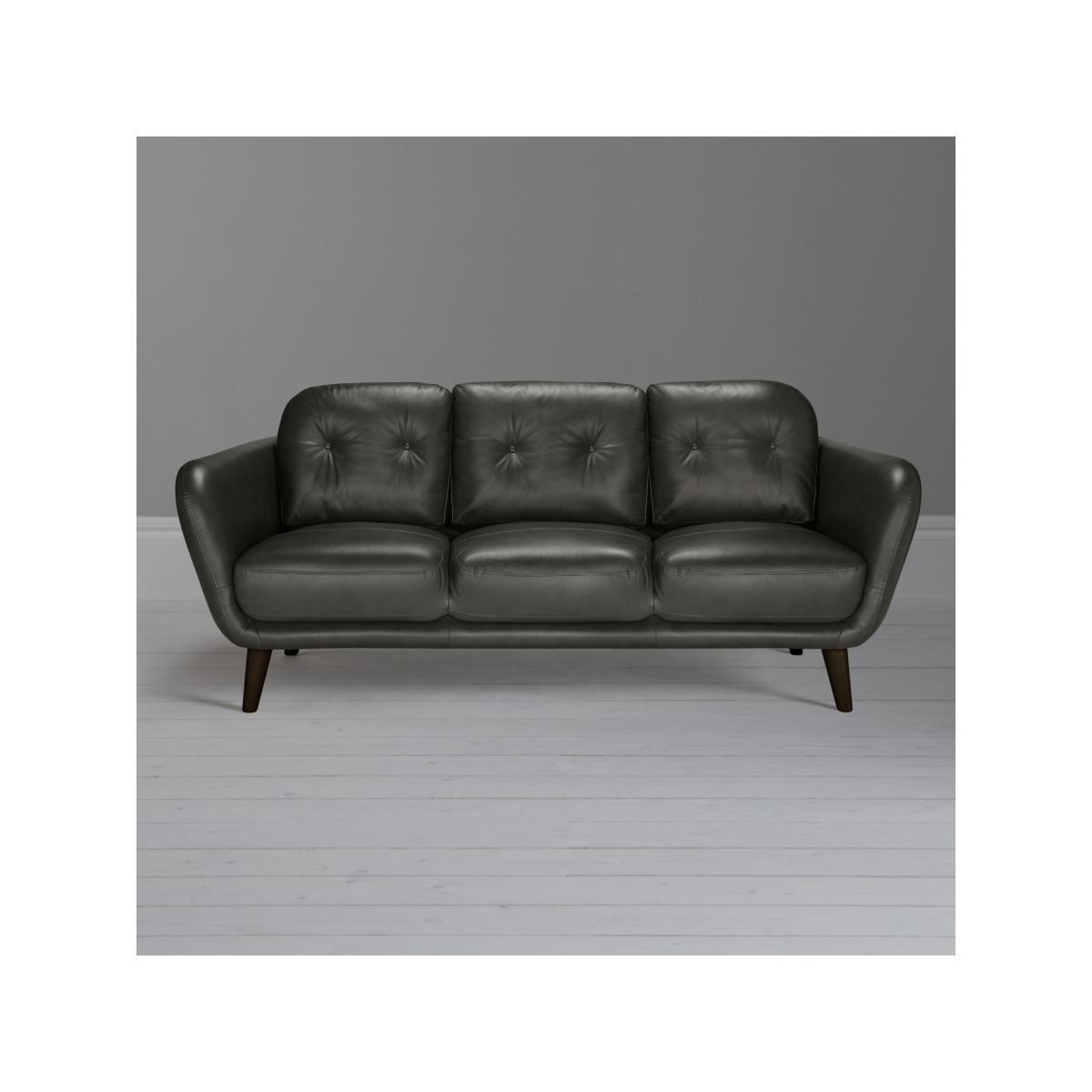 John Lewis & Partners Arlo Large 3 Seater Leather Sofa, Dark Leg – image 2