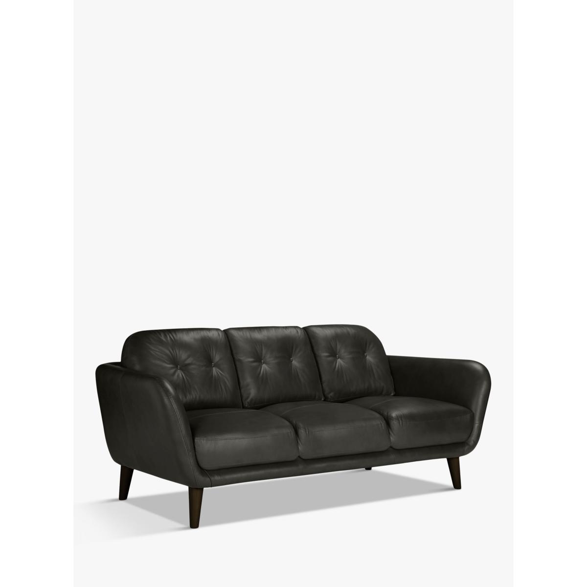 John Lewis & Partners Arlo Large 3 Seater Leather Sofa, Dark Leg – image 3