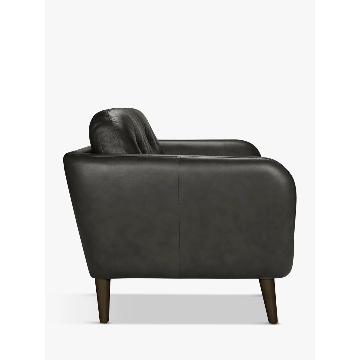 John Lewis & Partners Arlo Large 3 Seater Leather Sofa, Dark Leg – image 4