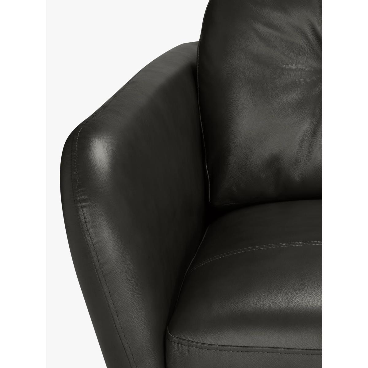 John Lewis & Partners Arlo Large 3 Seater Leather Sofa, Dark Leg – image 6