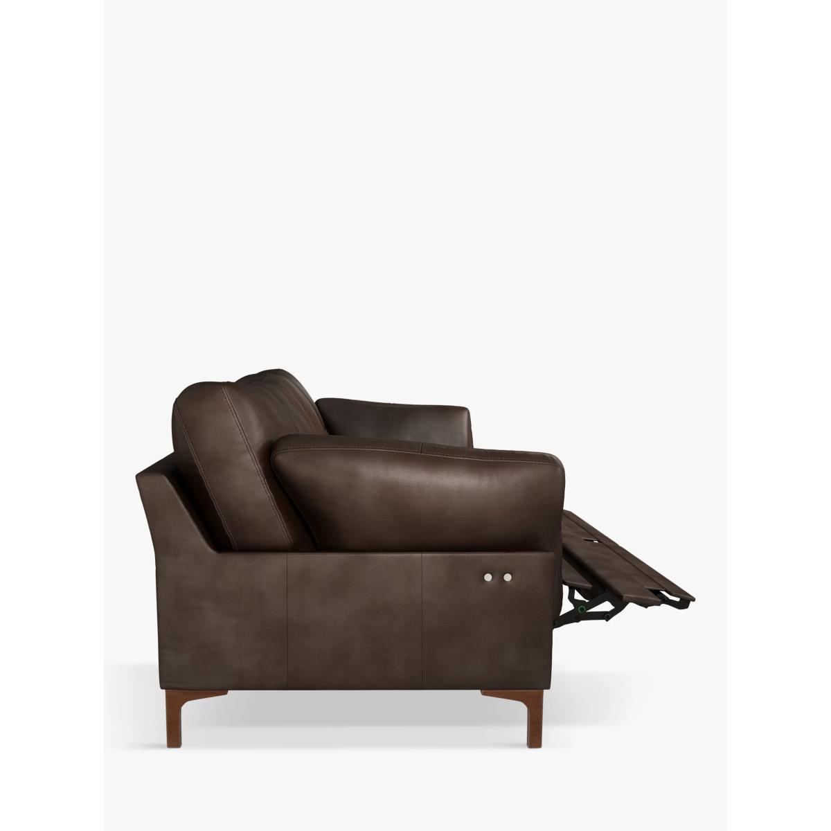 John Lewis & Partners Java II Motion Large 3 Seater Leather Sofa with Footrest Mechanism, Dark Leg – image 2