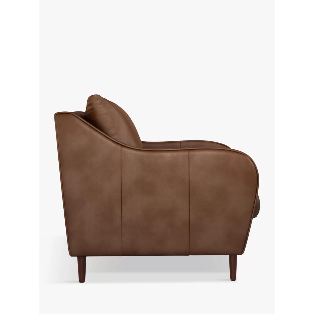 John Lewis & Partners Harp Small 2 Seater Leather Sofa, Dark Leg – image 2