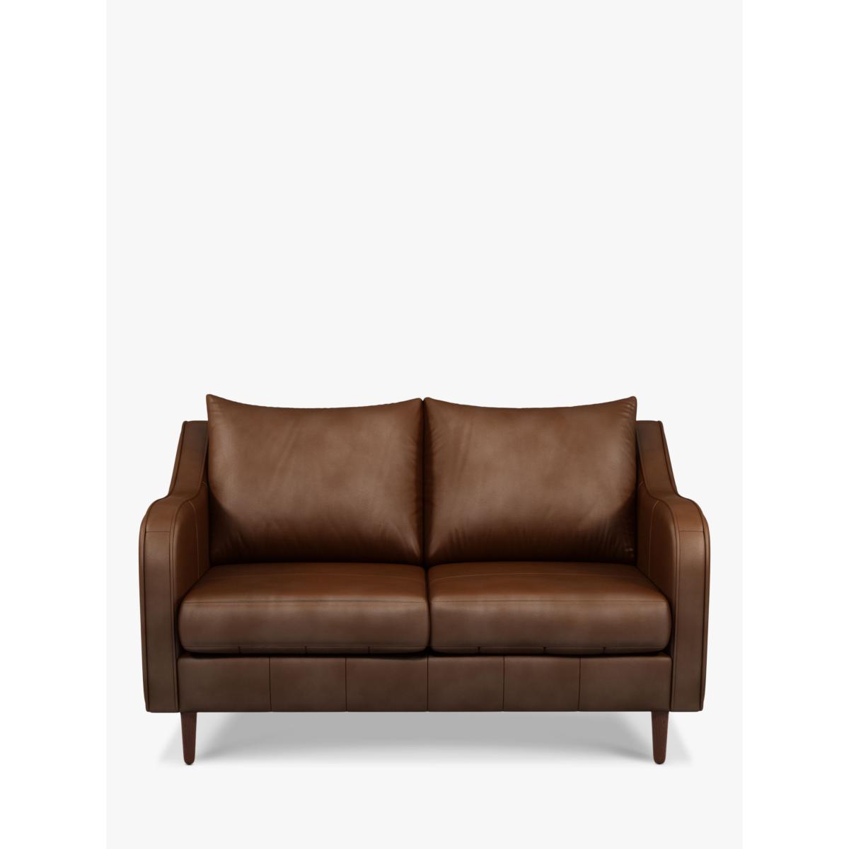 John Lewis & Partners Harp Small 2 Seater Leather Sofa, Dark Leg – image 4