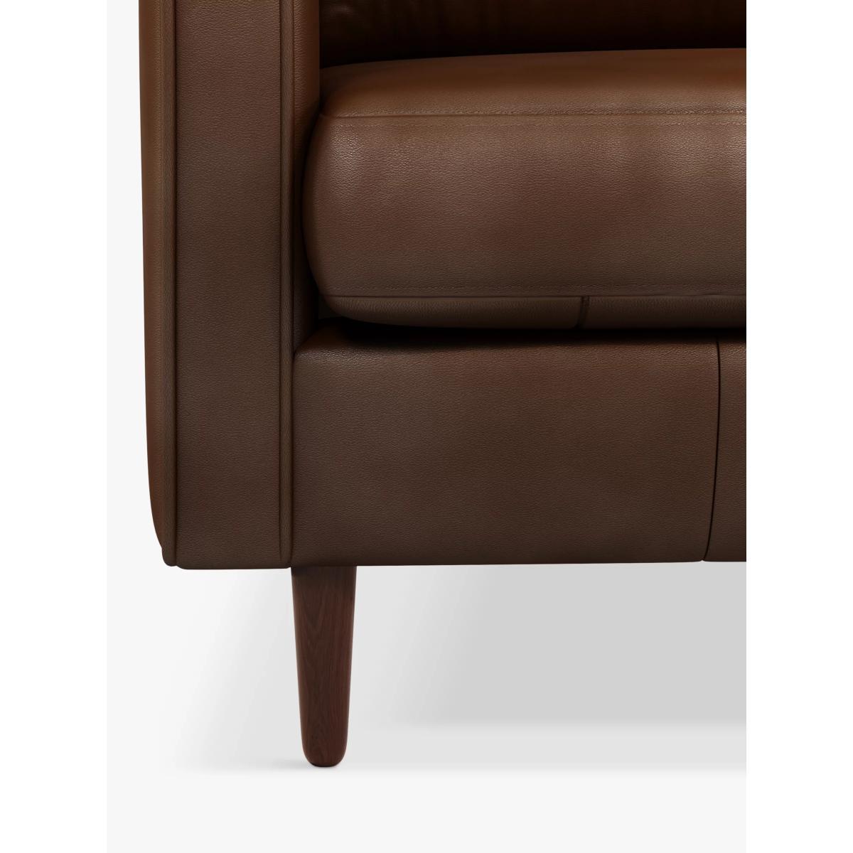John Lewis & Partners Harp Small 2 Seater Leather Sofa, Dark Leg – image 5