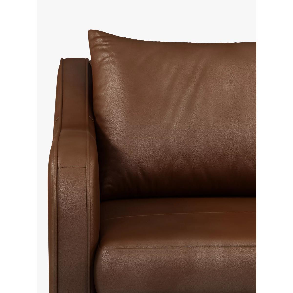 John Lewis & Partners Harp Small 2 Seater Leather Sofa, Dark Leg – image 6
