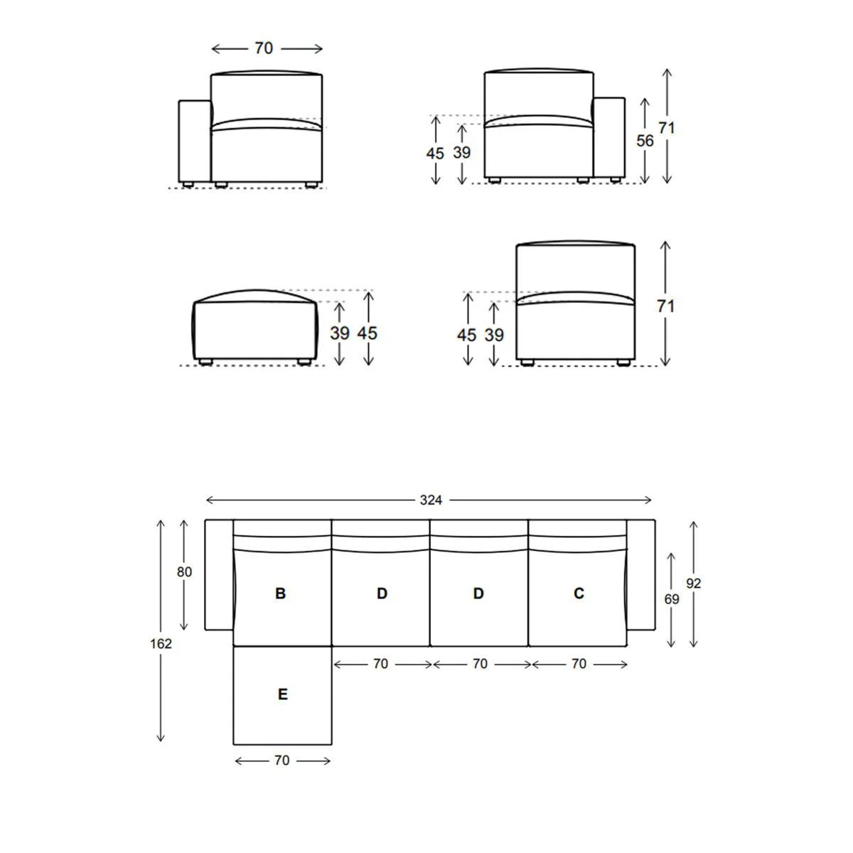 Swyft Model 03 Grand 4 Seater Sofa with Ottoman – image 6