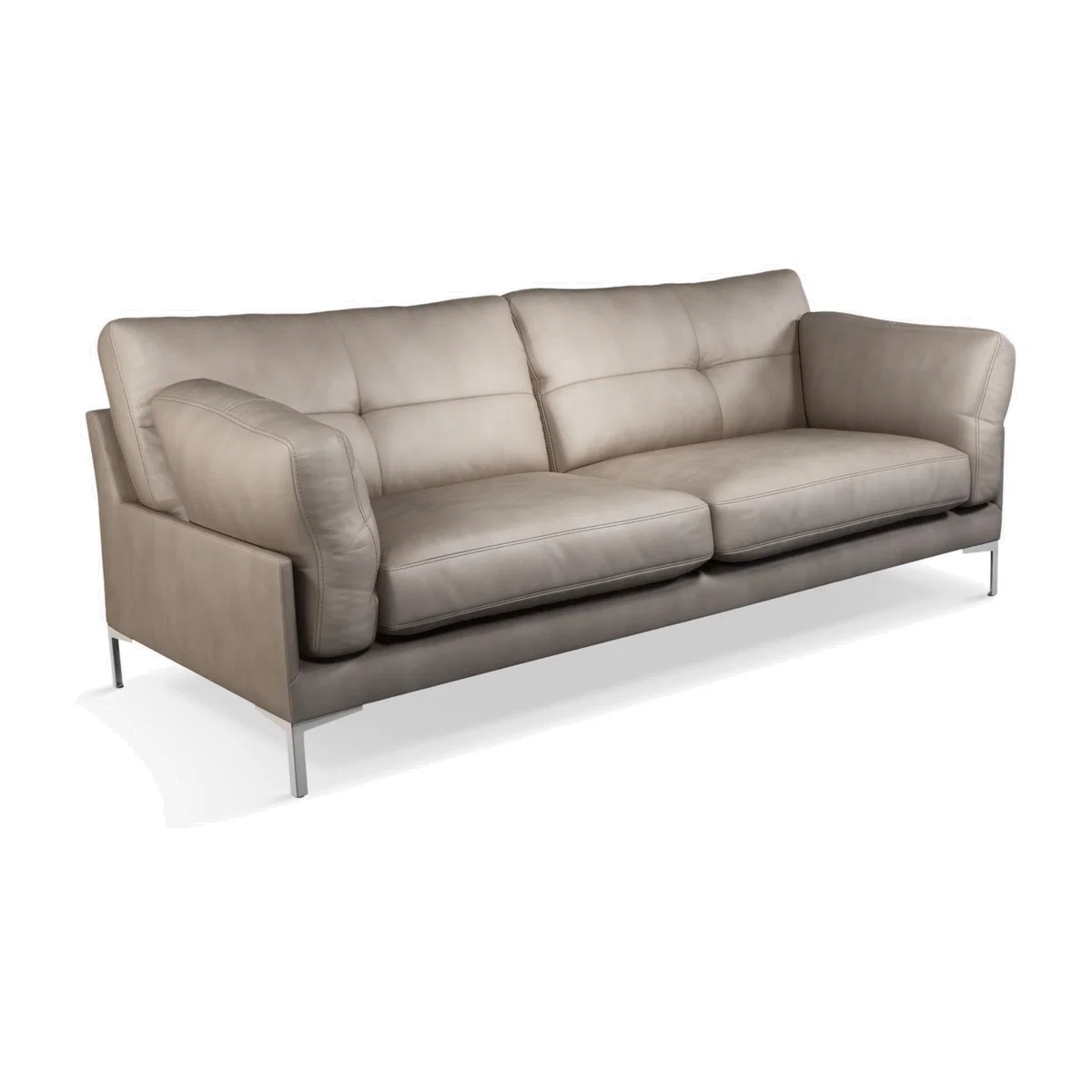 John Lewis & Partners Java II Large 3 Seater Leather Sofa, Metal Leg – image 1