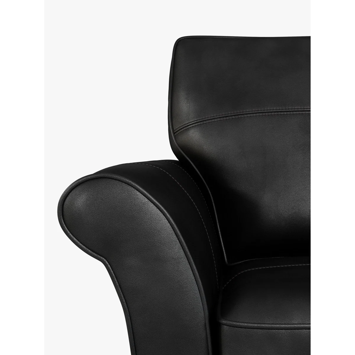 John Lewis & Partners Charlotte High Back Small 2 Seater Leather Sofa, Dark Leg – image 5
