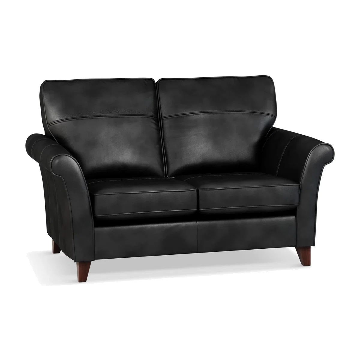 John Lewis & Partners Charlotte High Back Small 2 Seater Leather Sofa, Dark Leg – image 1