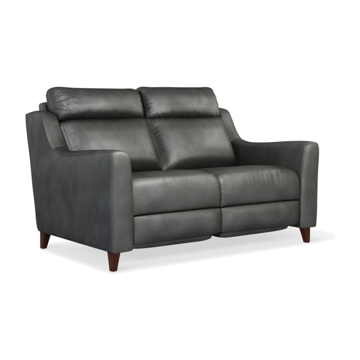 John Lewis & Partners Elevate Medium 2 Seater Leather Sofa, Dark Leg – image 1