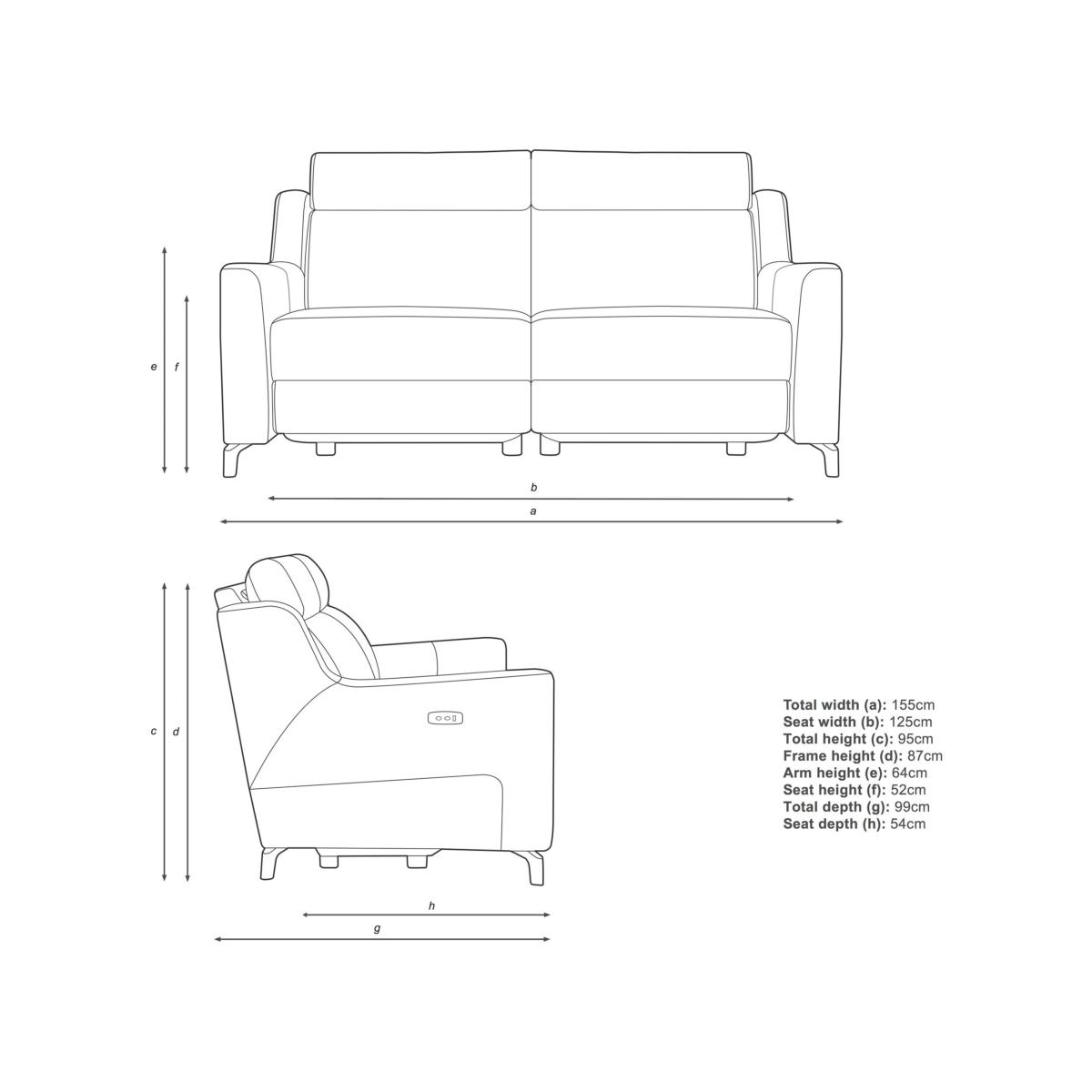 John Lewis & Partners Elevate Medium 2 Seater Power Recliner Sofa, Metal Leg, Connie Grey – image 7