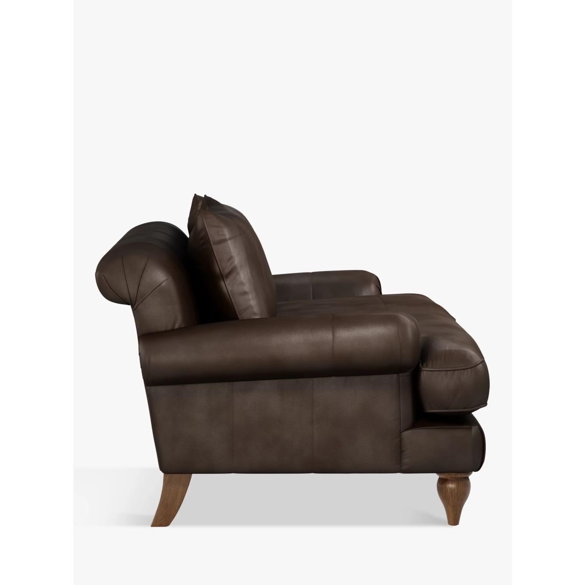 Croft Collection Findon Large 3 Seater Leather Sofa, Dark Leg – image 3