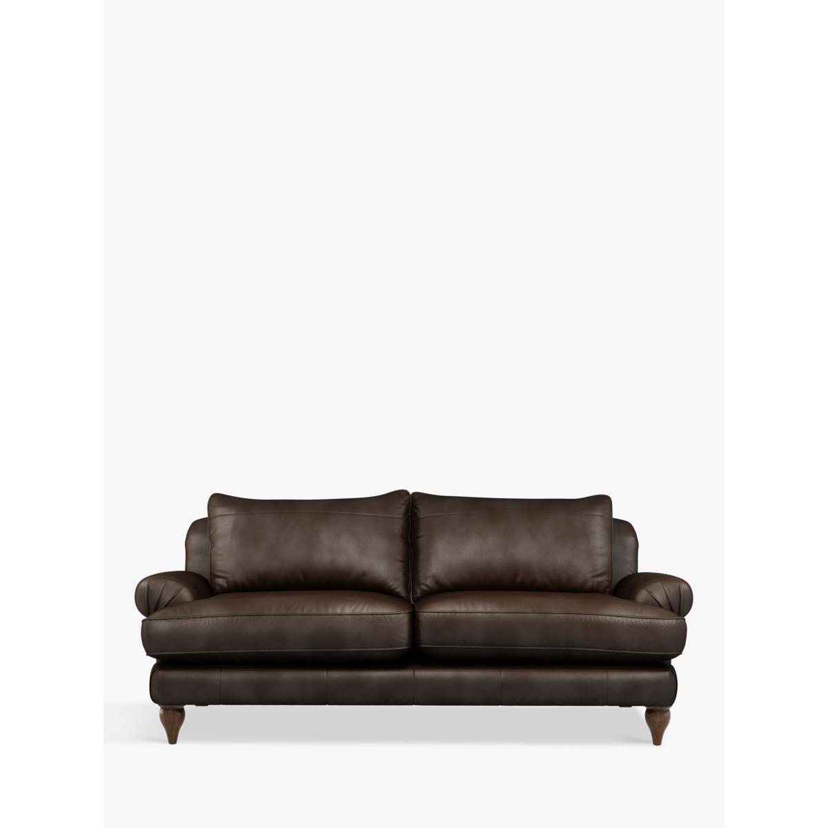 Croft Collection Findon Large 3 Seater Leather Sofa, Dark Leg – image 5
