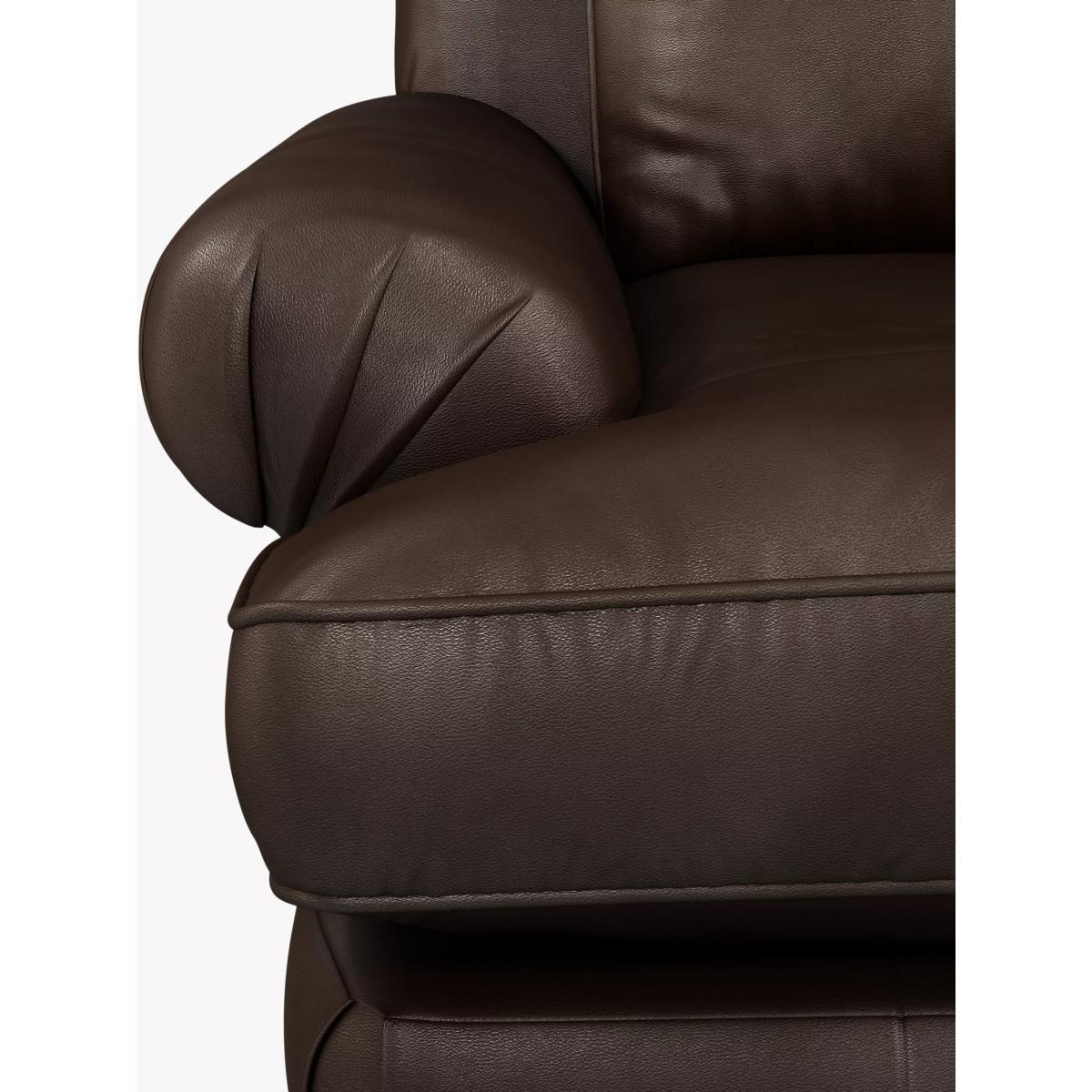 Croft Collection Findon Large 3 Seater Leather Sofa, Dark Leg – image 7