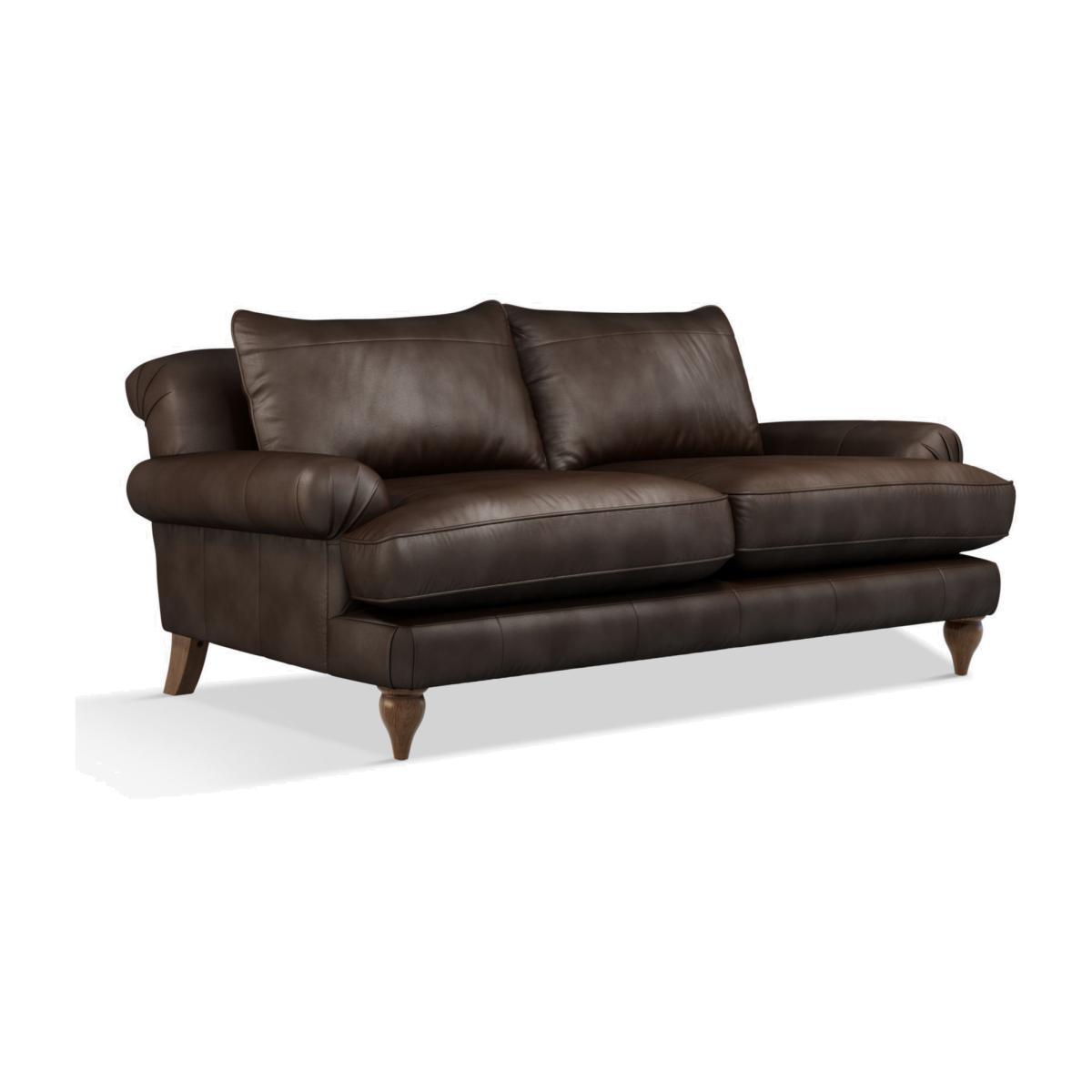 Croft Collection Findon Large 3 Seater Leather Sofa, Dark Leg – image 1