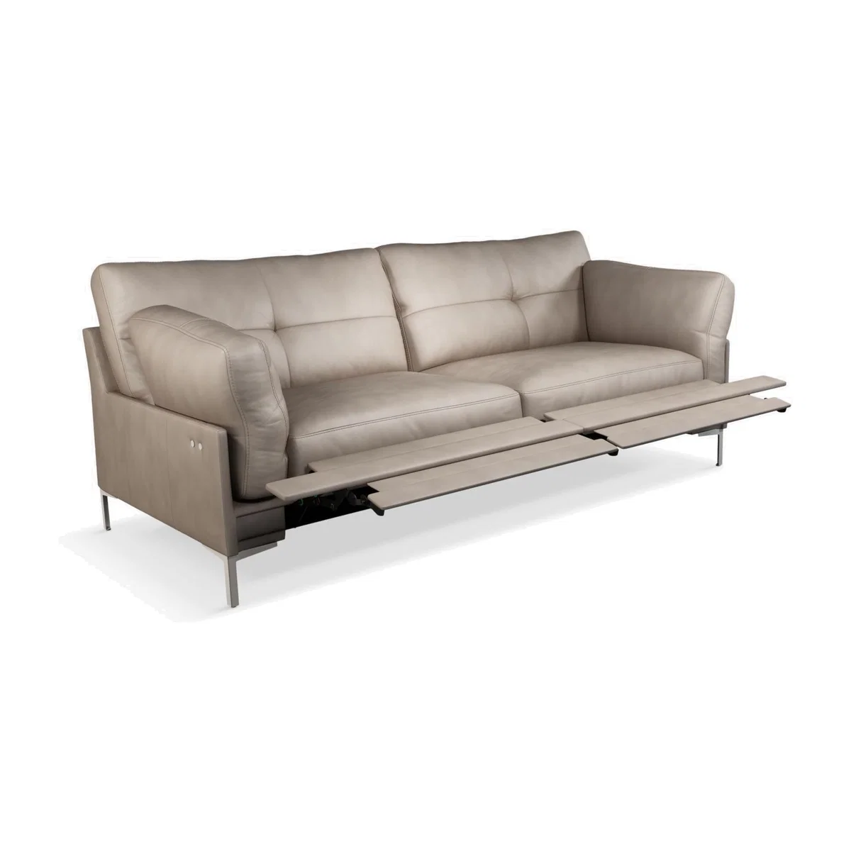John Lewis & Partners Java II Motion Large 3 Seater Leather Sofa with Footrest Mechanism, Metal Leg – image 1