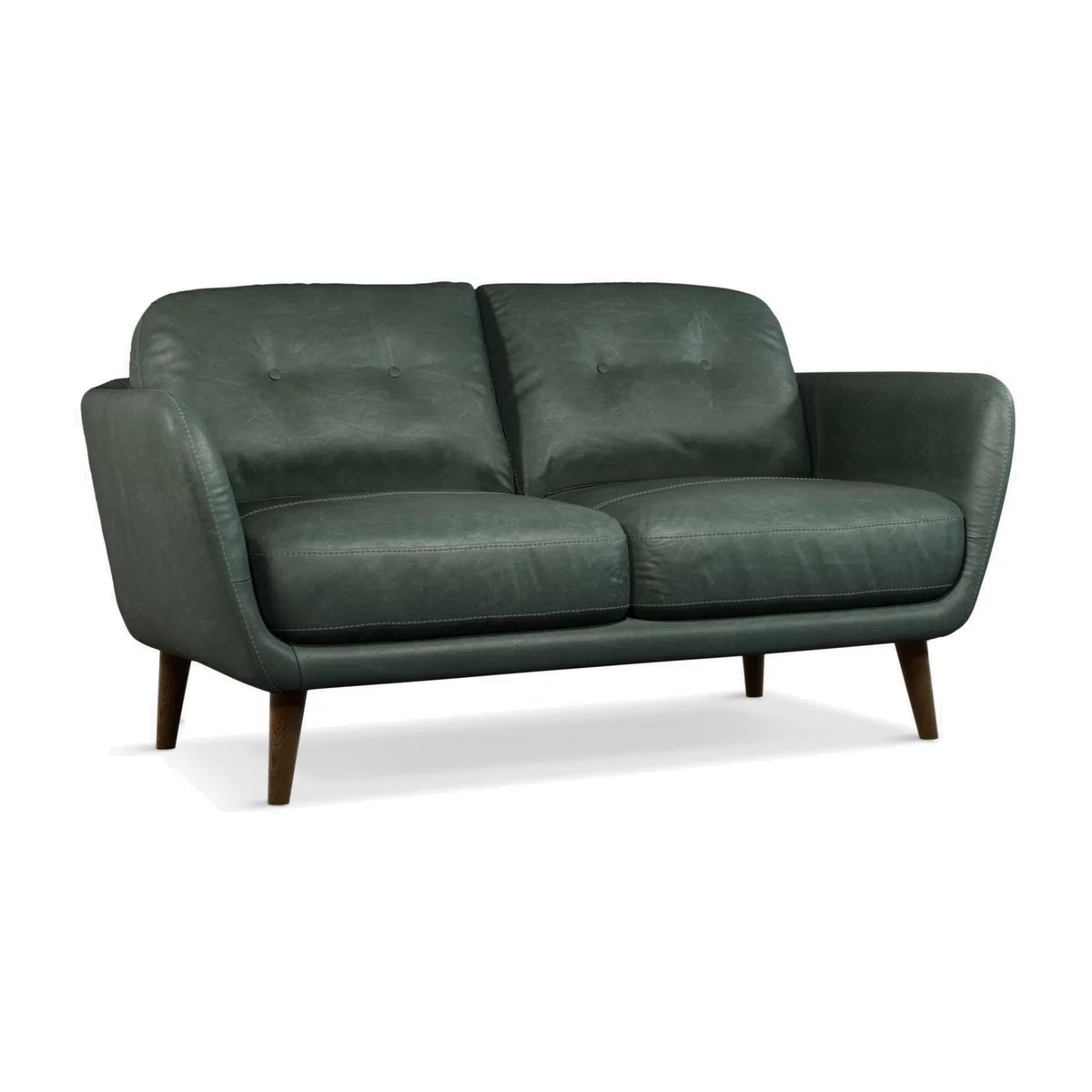 John Lewis & Partners Arlo Small 2 Seater Leather Sofa, Dark Leg – image 1