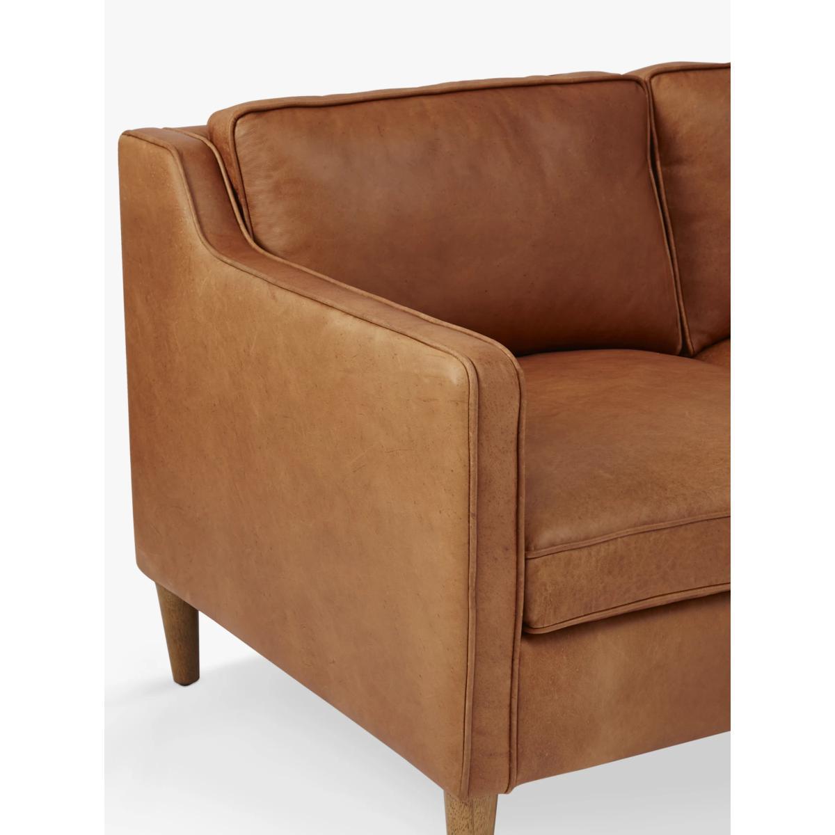 west elm Hamilton Large 3 Seater Leather Sofa, Sienna – image 3