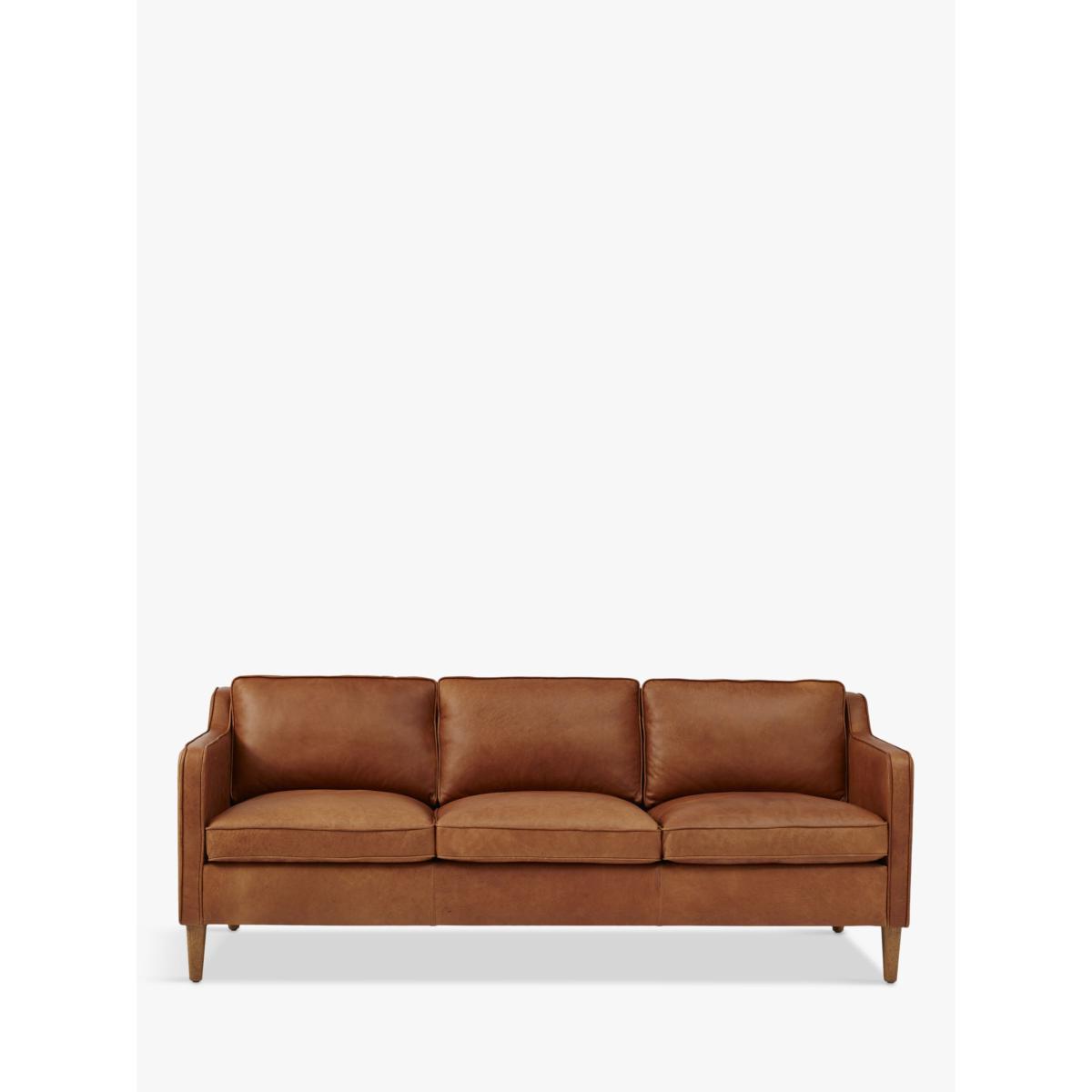west elm Hamilton Large 3 Seater Leather Sofa, Sienna – image 4