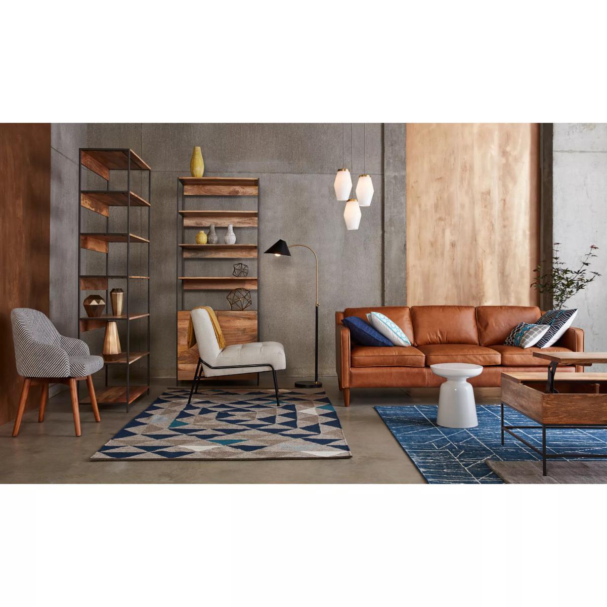 west elm Hamilton Large 3 Seater Leather Sofa, Sienna – image 6