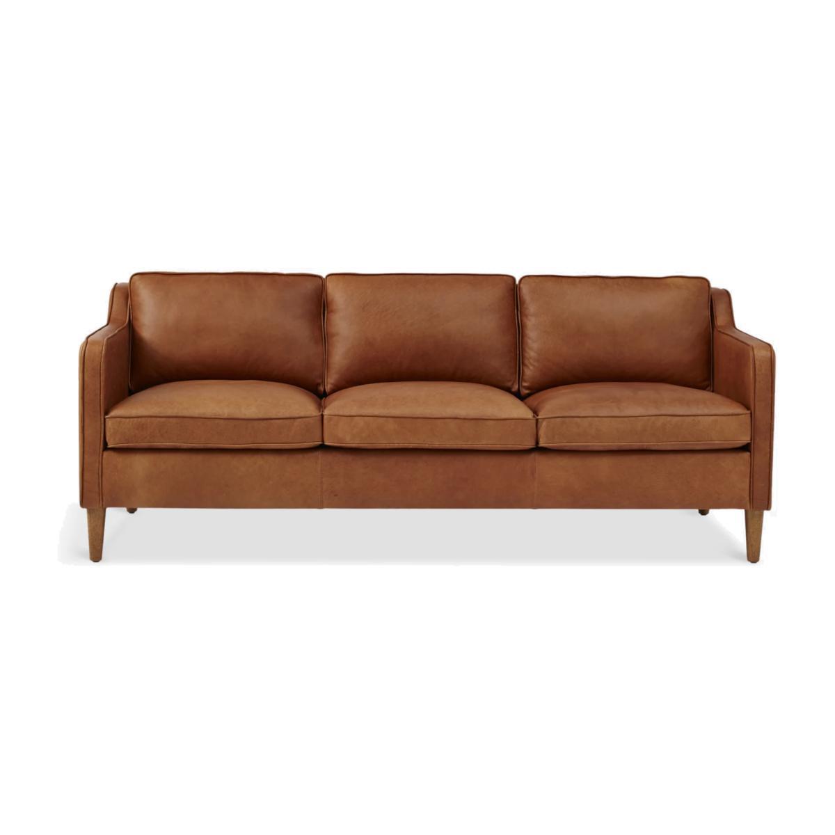 west elm Hamilton Large 3 Seater Leather Sofa, Sienna – image 1