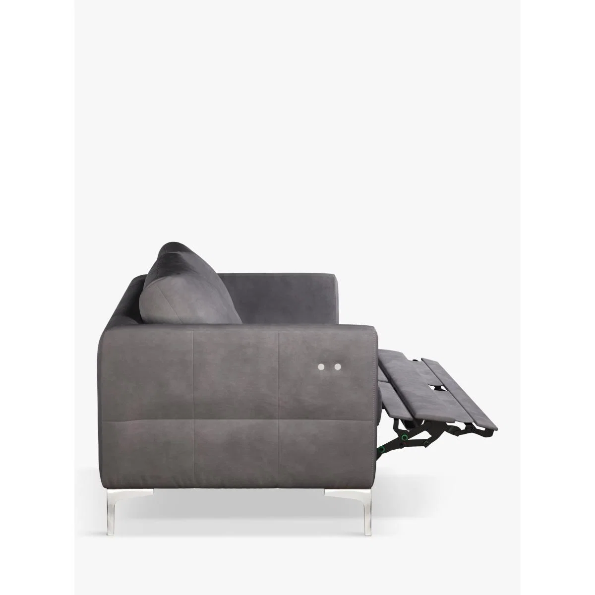 John Lewis & Partners Belgrave Motion Medium 2 Seater Leather Sofa with Footrest Mechanism, Metal Leg – image 2