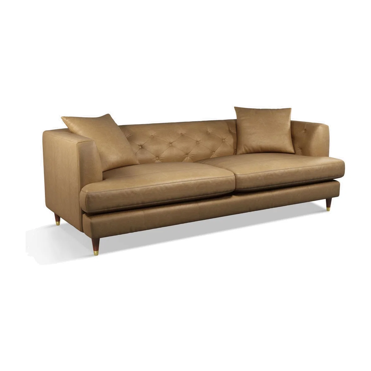 John Lewis & Partners Chester Grand 4 Seater Leather Sofa, Dark Leg – image 1