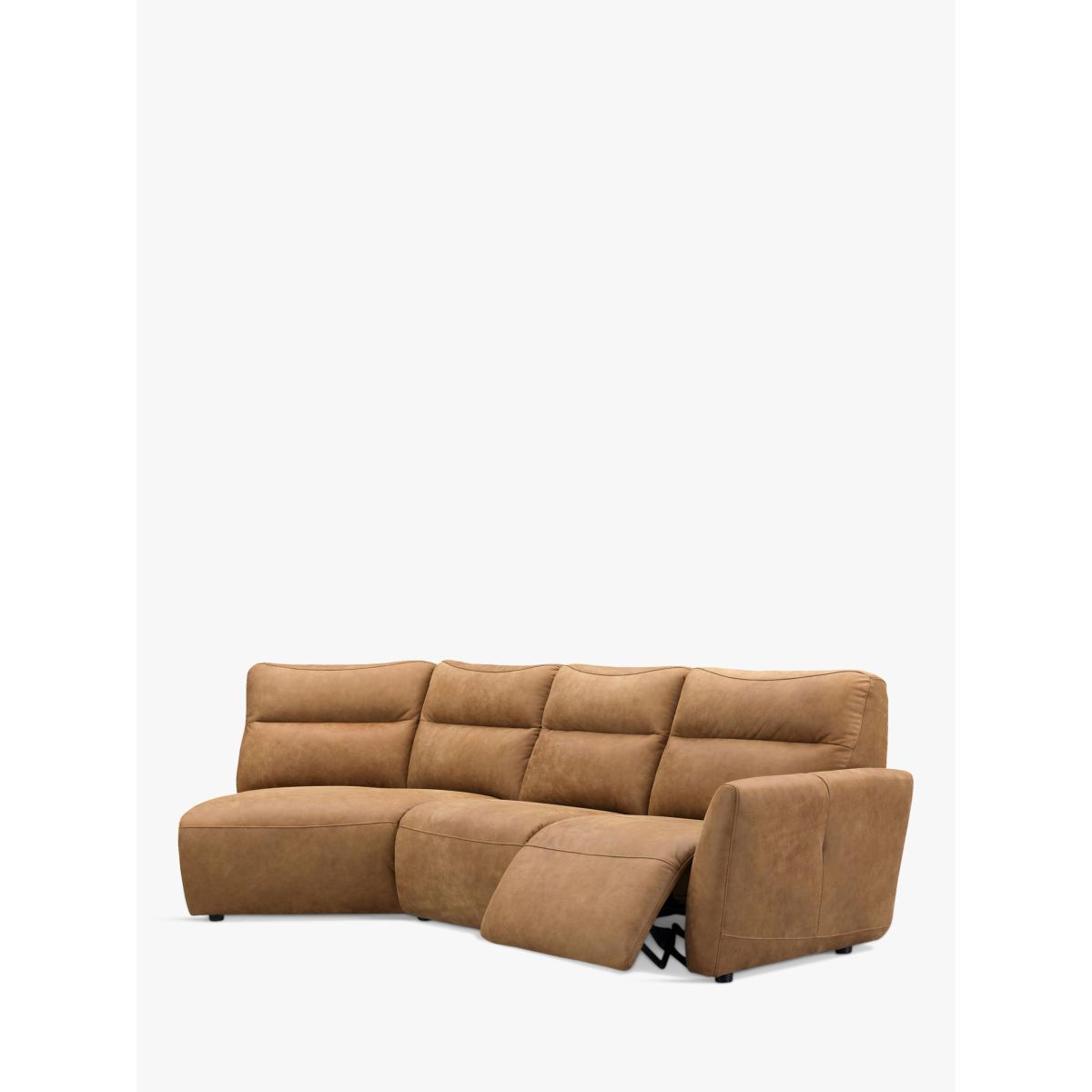 At the Helm Hudson Motion LHF 4 Seater Leather Corner Sofa – image 3