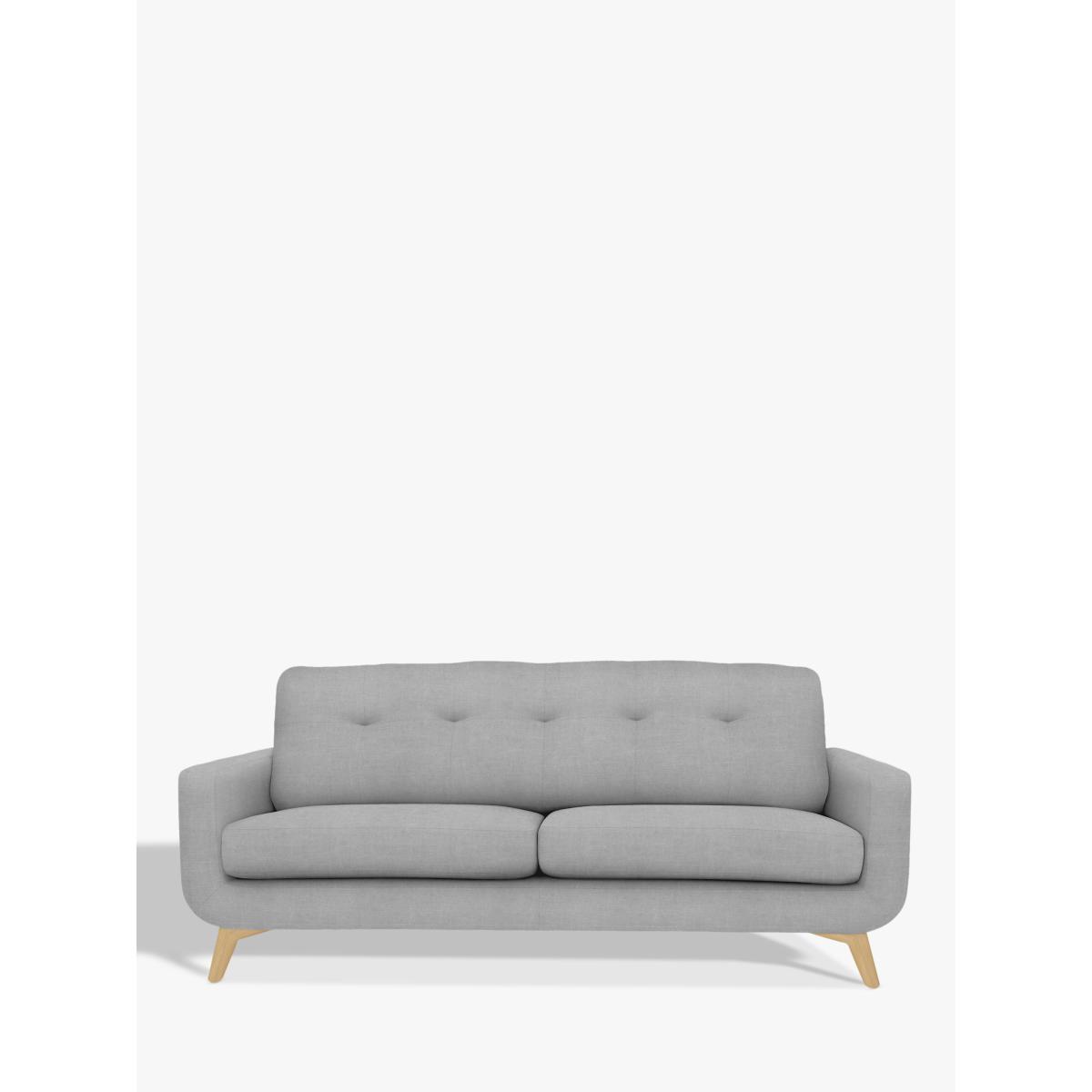 John Lewis & Partners Barbican Large 3 Seater Sofa, Light Leg, Aquaclean Connie Grey – image 2