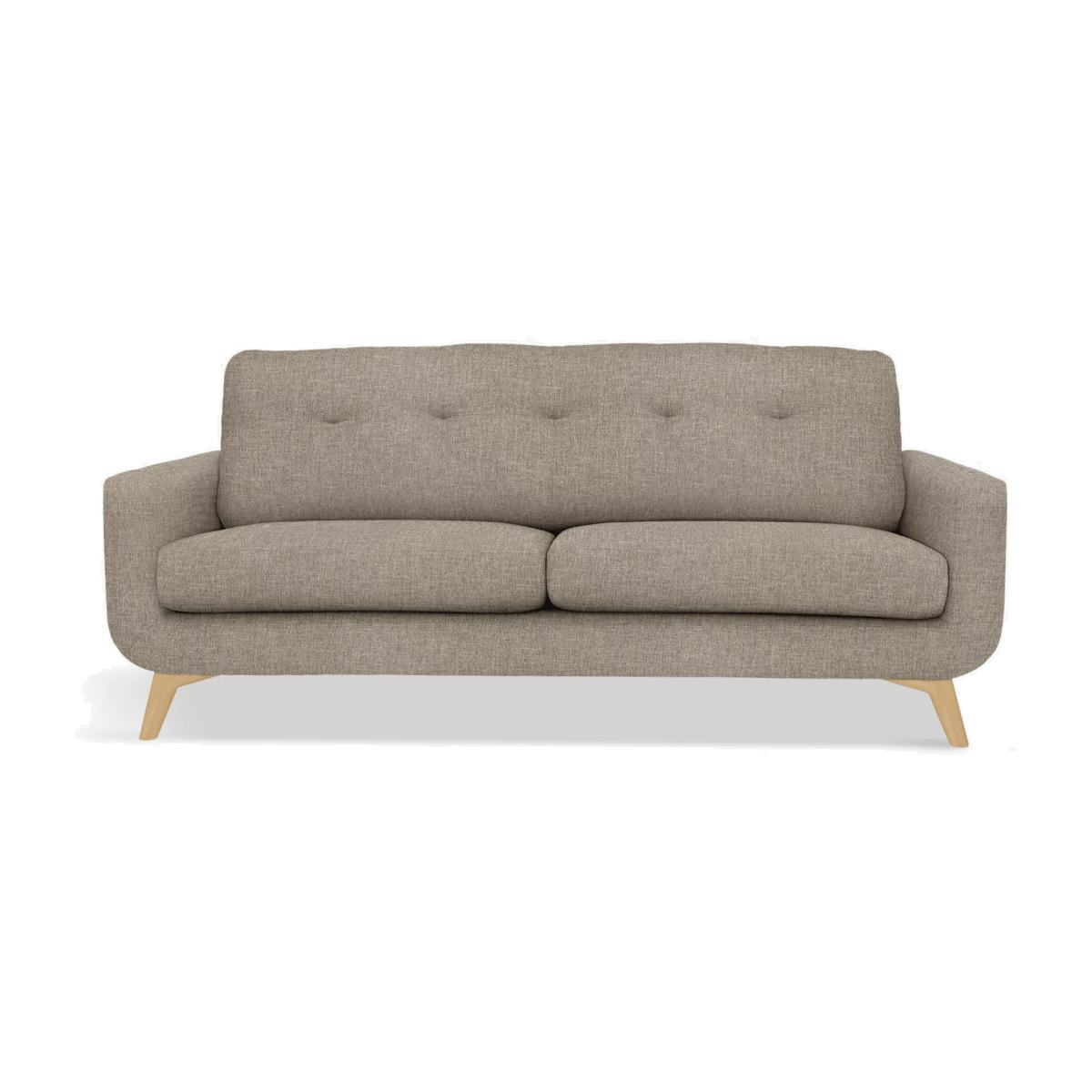 John Lewis & Partners Barbican Large 3 Seater Sofa, Light Leg, Aquaclean Connie Grey – image 1