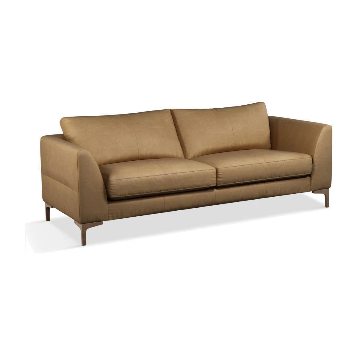 John Lewis & Partners Belgrave Grand 4 Seater Leather Sofa, Dark Leg – image 1