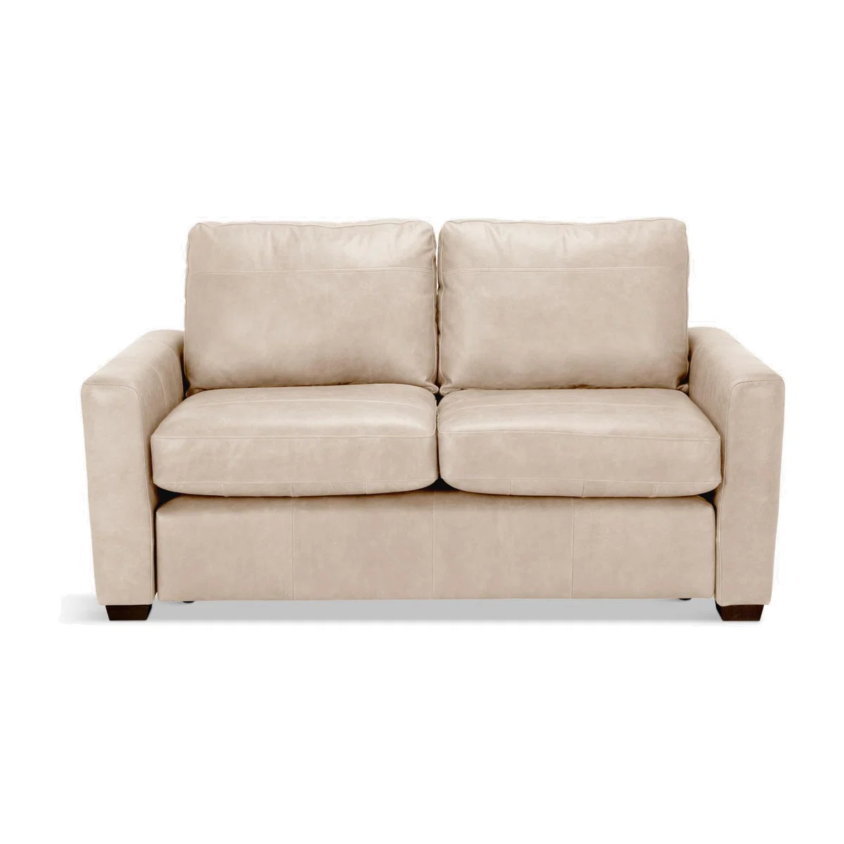 John Lewis & Partners Oliver Small 2 Seater Leather Sofa, Dark Leg – image 1