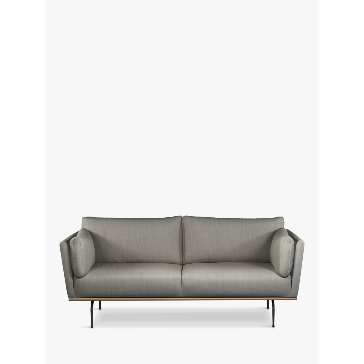 John Lewis & Partners Platform Large 3 Seater Sofa, Black Leg, Relaxed Linen Storm – image 4