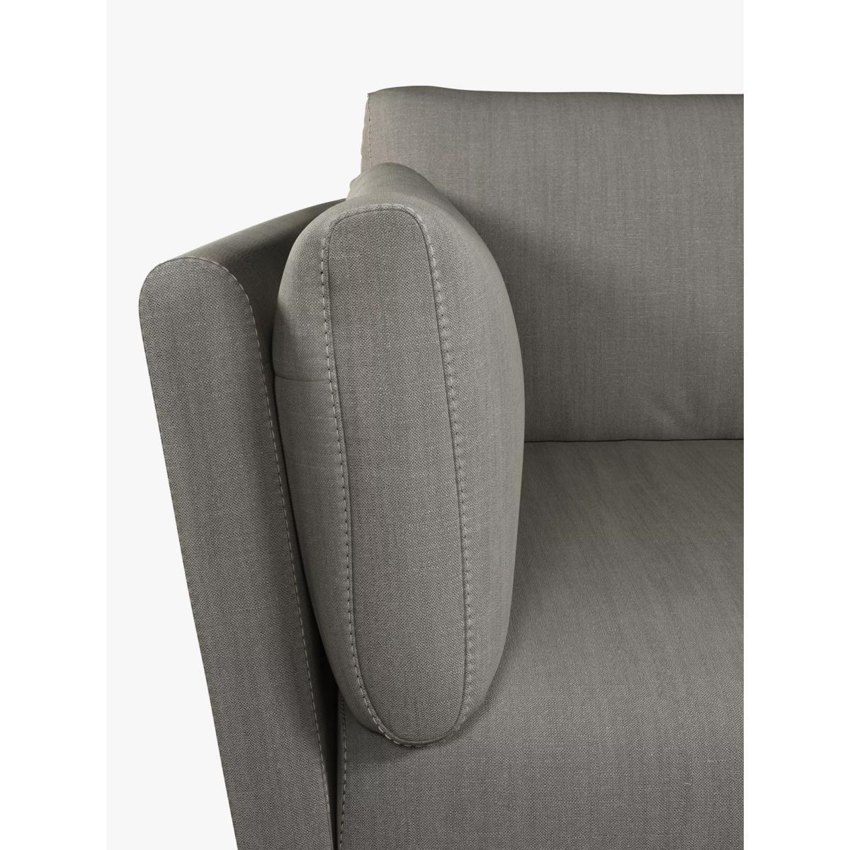 John Lewis & Partners Platform Large 3 Seater Sofa, Black Leg, Relaxed Linen Storm – image 5