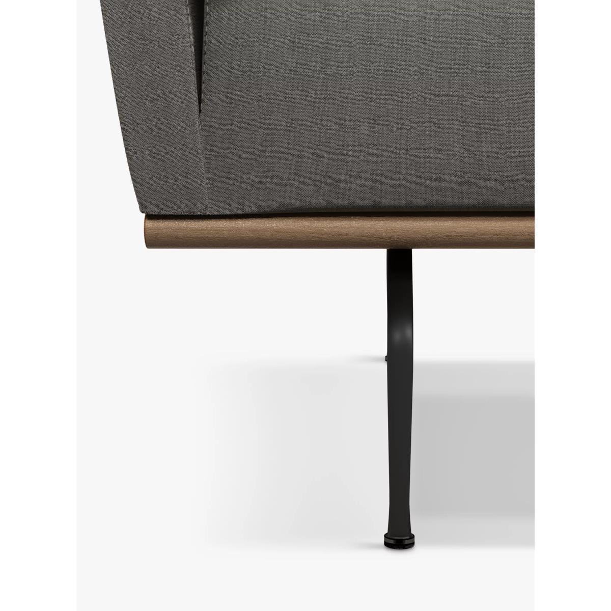 John Lewis & Partners Platform Large 3 Seater Sofa, Black Leg, Relaxed Linen Storm – image 6