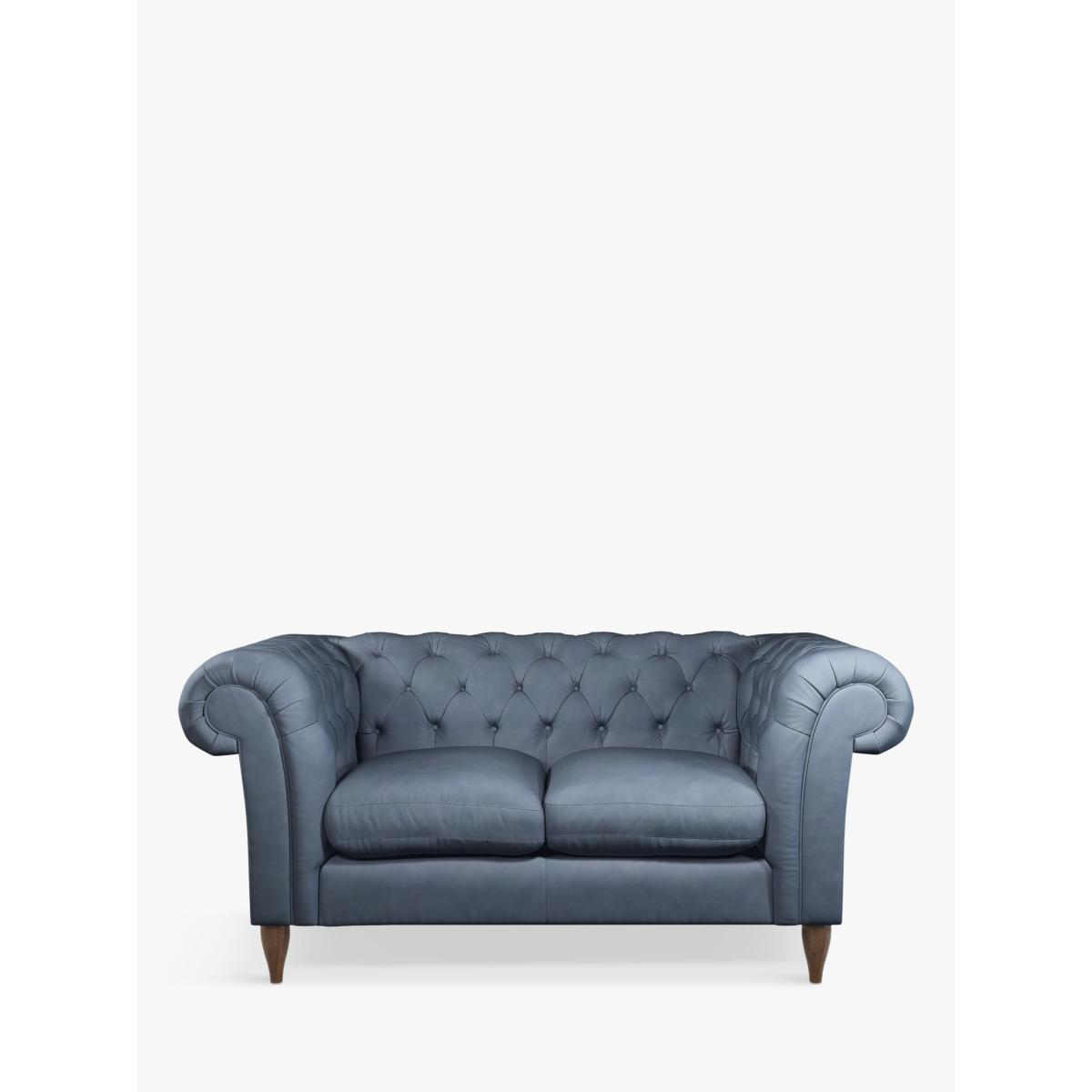 John Lewis & Partners Cromwell Chesterfield Small 2 Seater Leather Sofa, Dark Leg – image 4