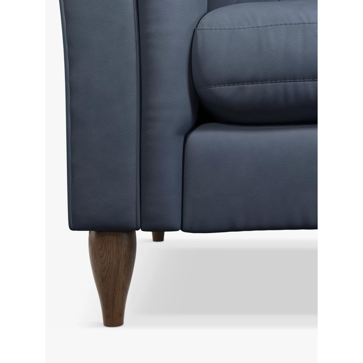 John Lewis & Partners Cromwell Chesterfield Small 2 Seater Leather Sofa, Dark Leg – image 5