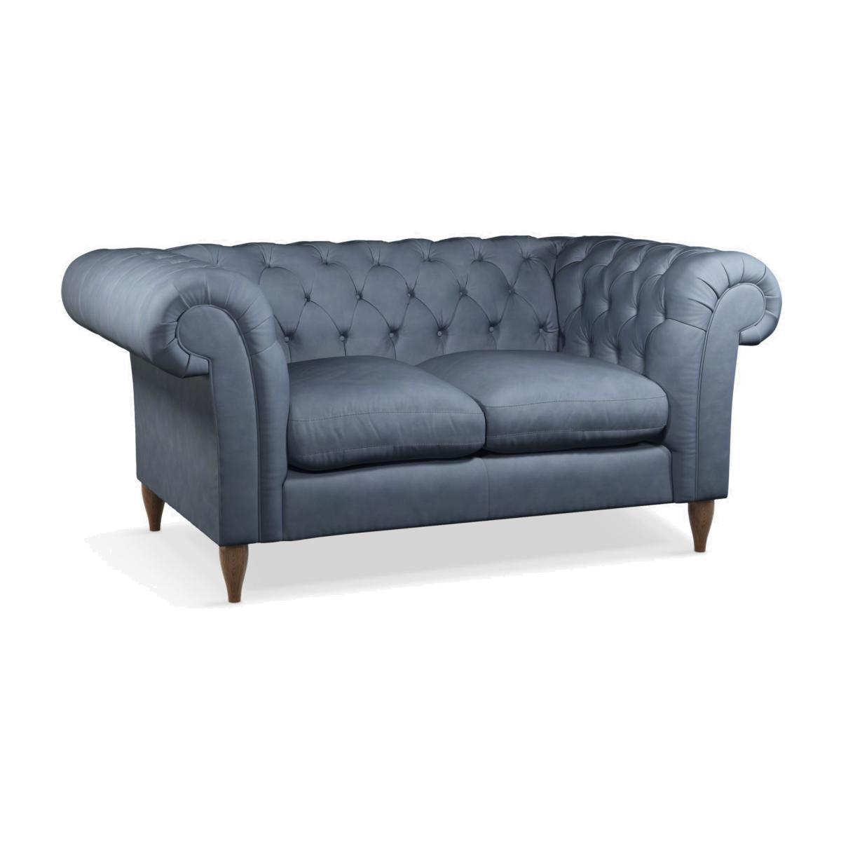 John Lewis & Partners Cromwell Chesterfield Small 2 Seater Leather Sofa, Dark Leg – image 1