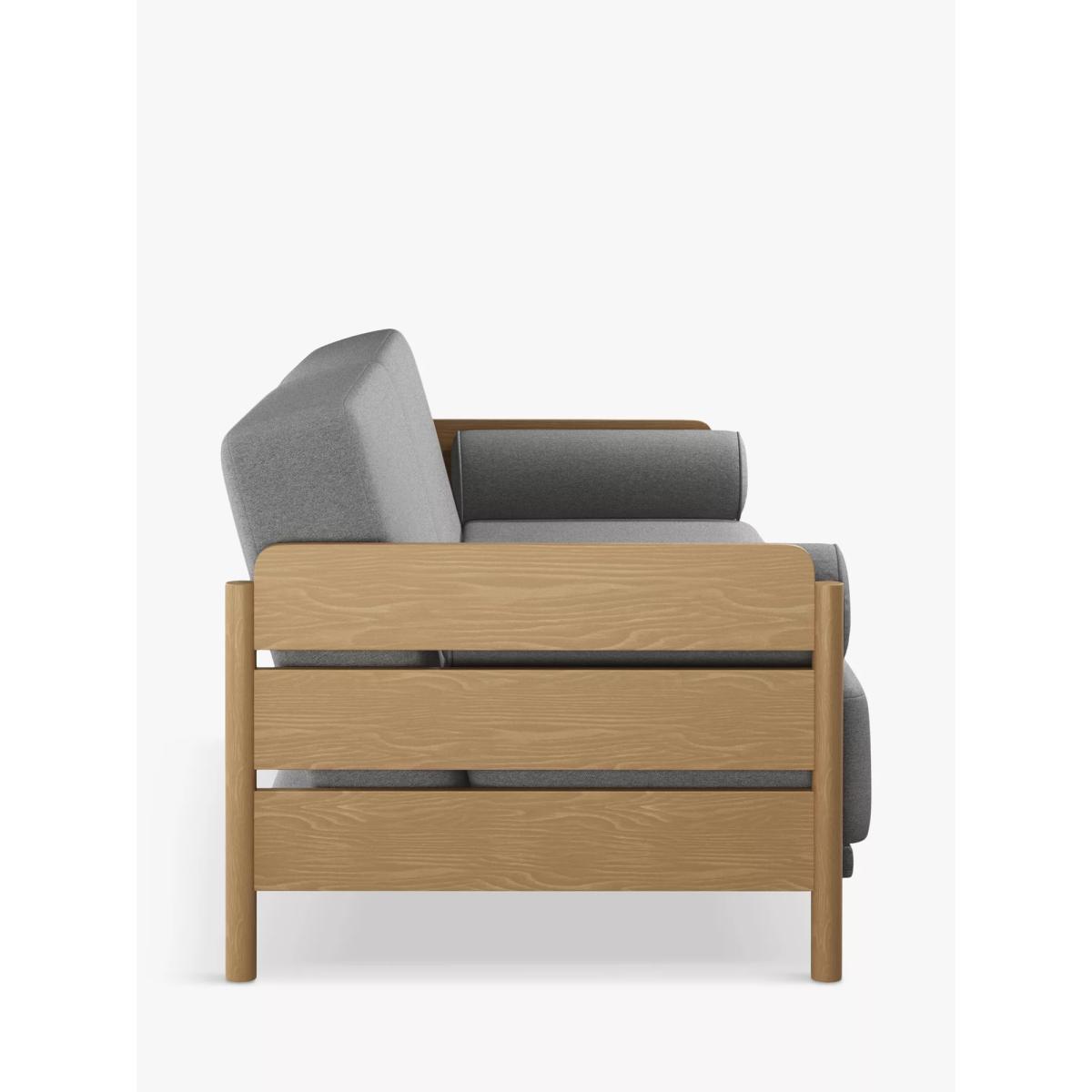 John Lewis Bow Large 3 Seater Sofa Bed, Light Wood Frame/Town Grey – image 4