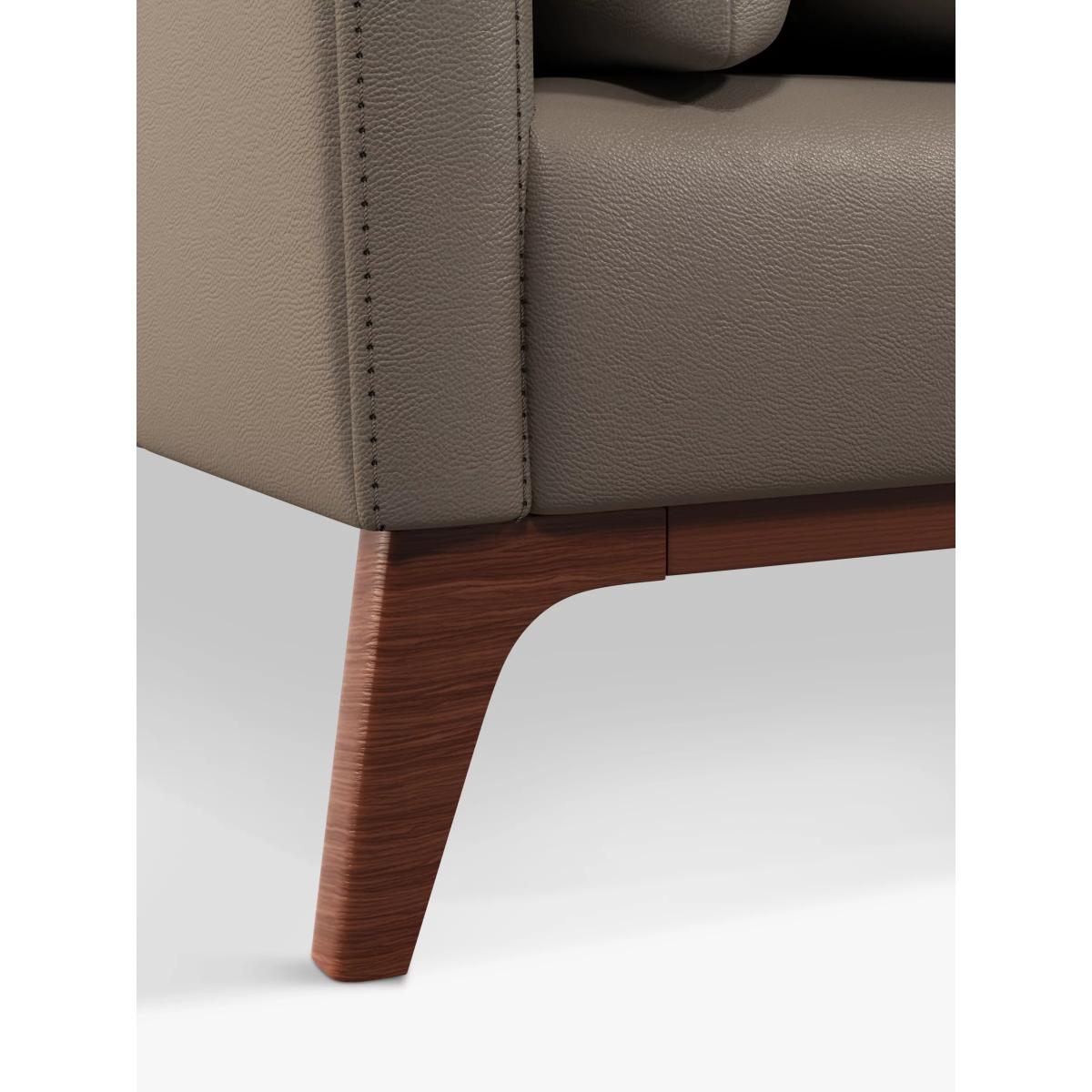 John Lewis Trim Grand 4 Seater Leather Sofa, Dark Leg – image 4
