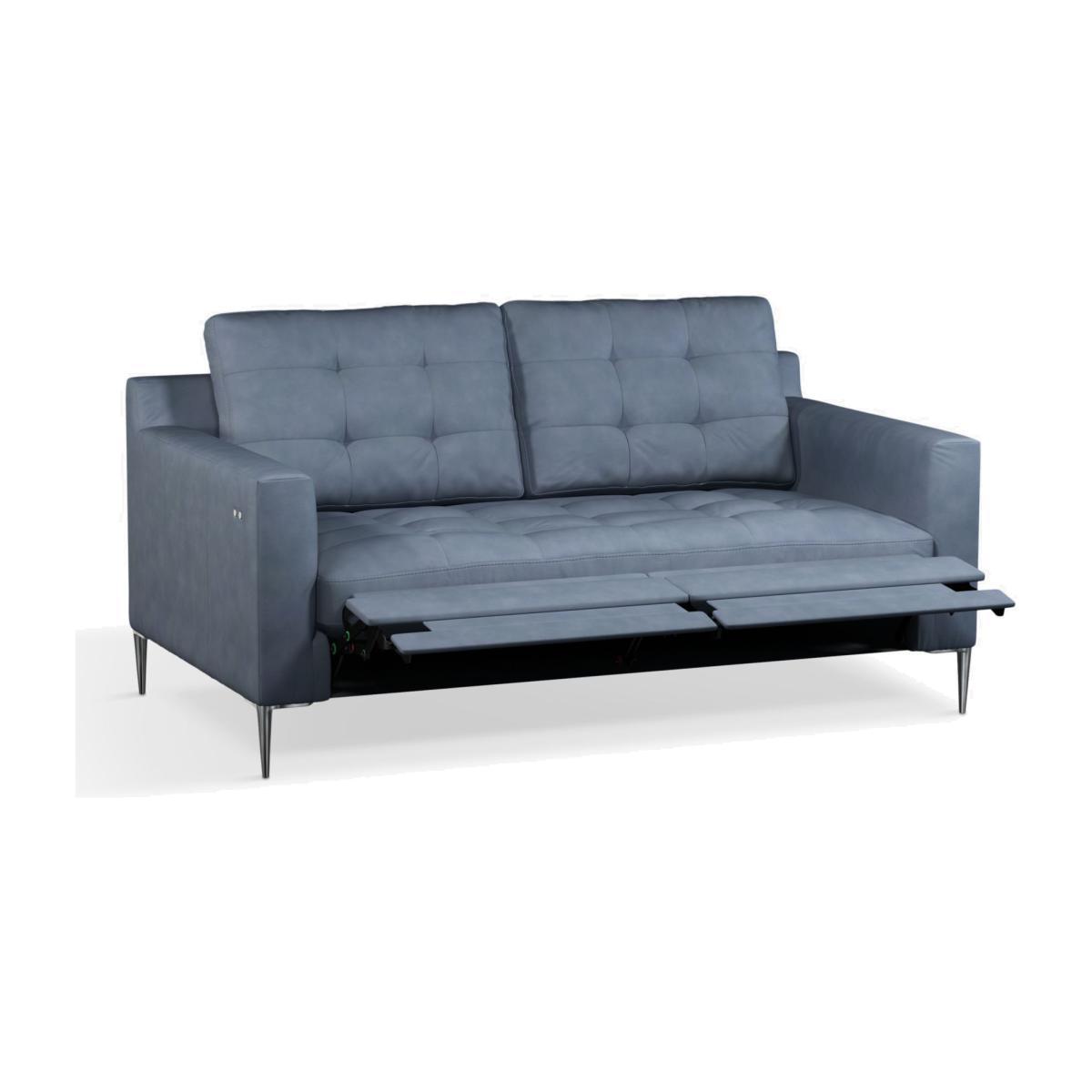 John Lewis & Partners Draper Motion Medium 2 Seater Leather Sofa with Footrest Mechanism, Metal Leg – image 1